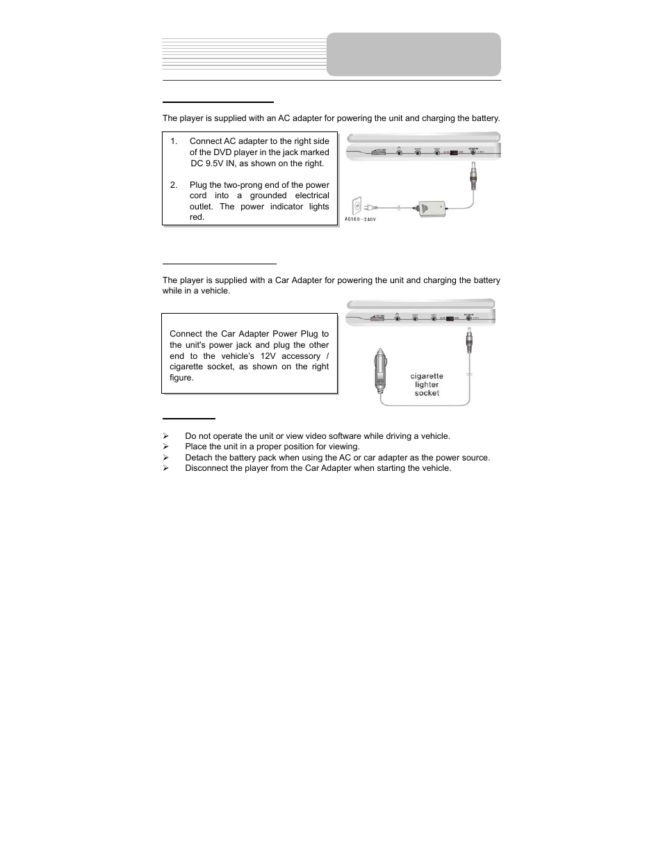 Power supply preparation | Polaroid PDM-0817 User Manual | Page 19 / 67
