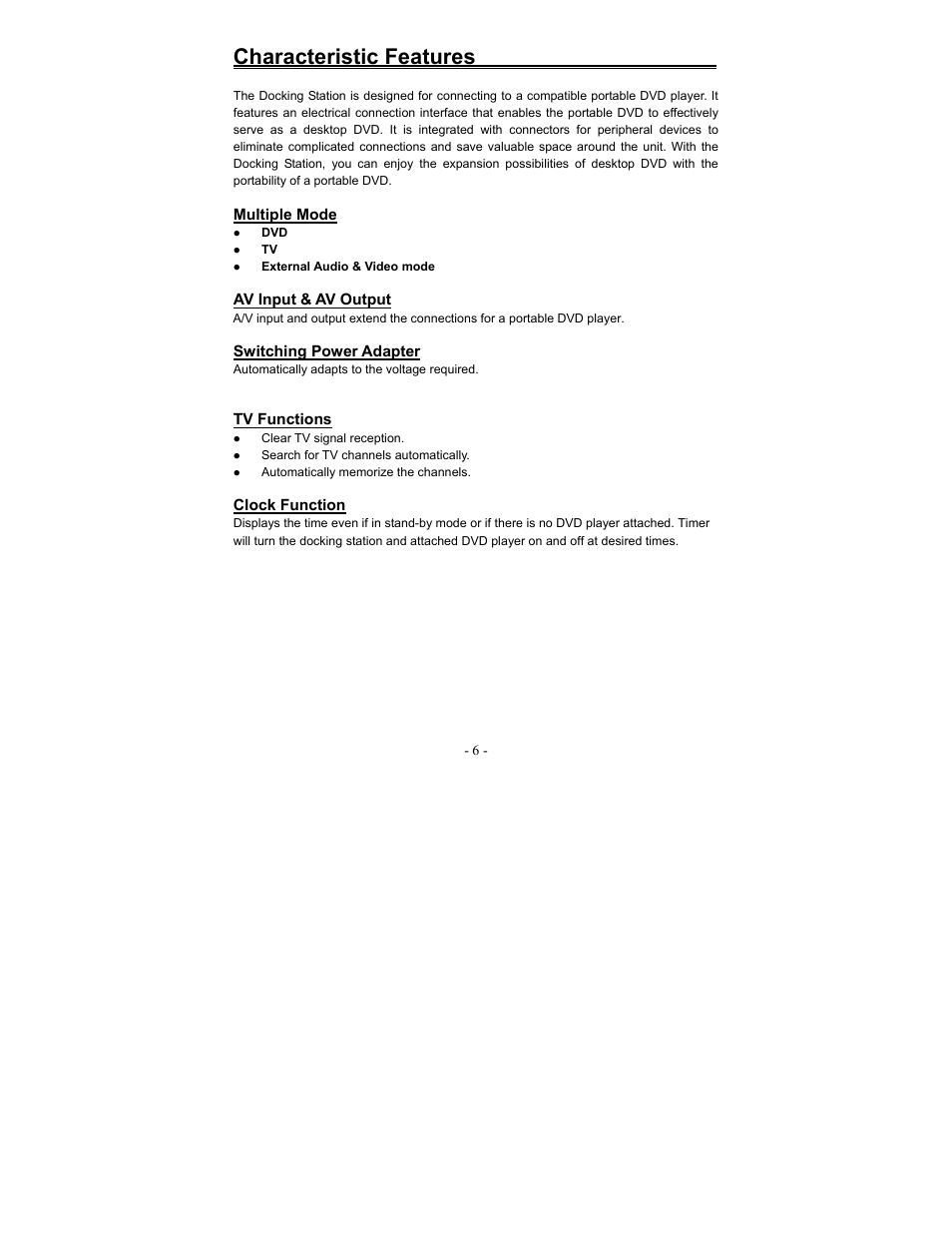 Characteristic features | Polaroid PDM-0817 User Manual | Page 50 / 67