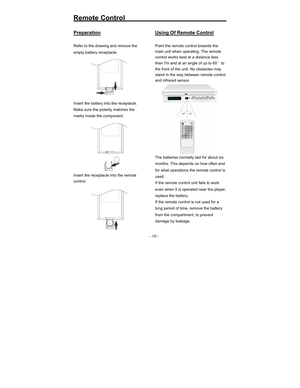 Remote control | Polaroid PDM-0817 User Manual | Page 54 / 67