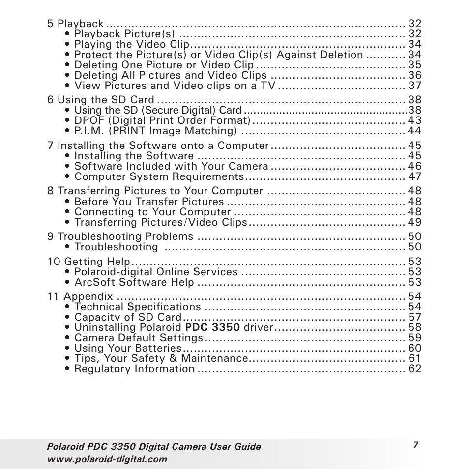 Polaroid PhotoMAX PDC 3350 User Manual | Page 7 / 63