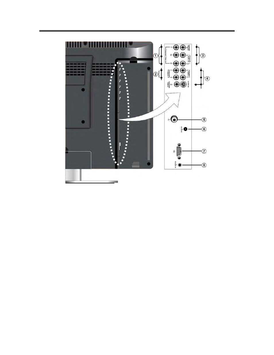 Rear panel | Polaroid FXM-1911C User Manual | Page 9 / 43