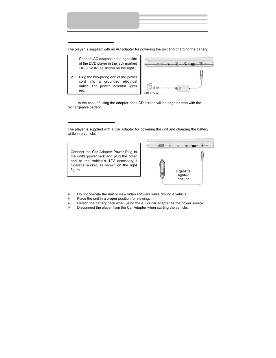 Power supply preparation | Polaroid PDM-0990DS User Manual | Page 20 / 68