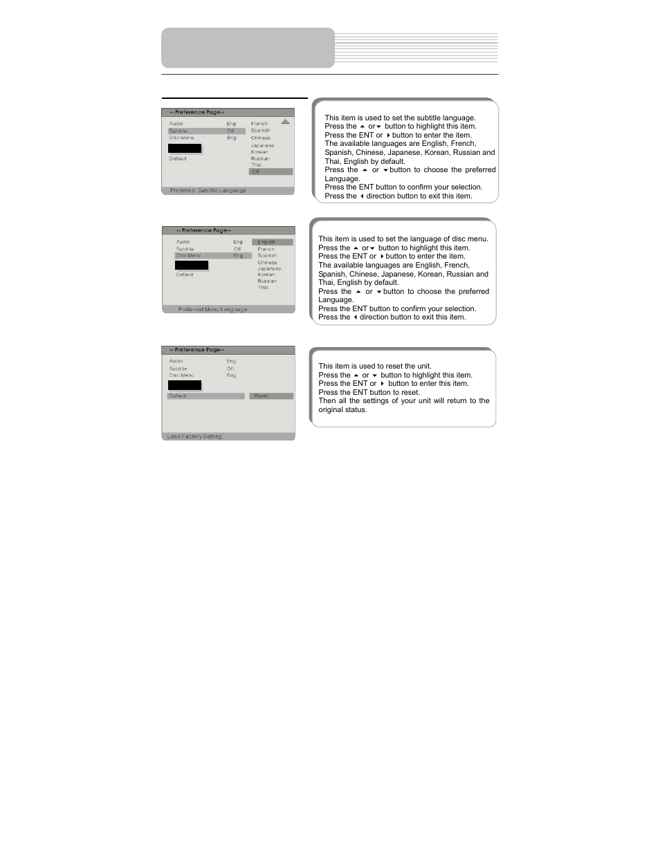 System setup | Polaroid PDM-0990DS User Manual | Page 40 / 68