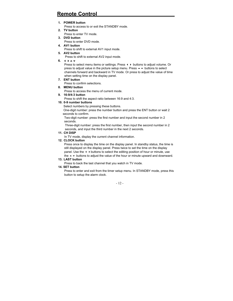 Remote control | Polaroid PDM-0990DS User Manual | Page 57 / 68