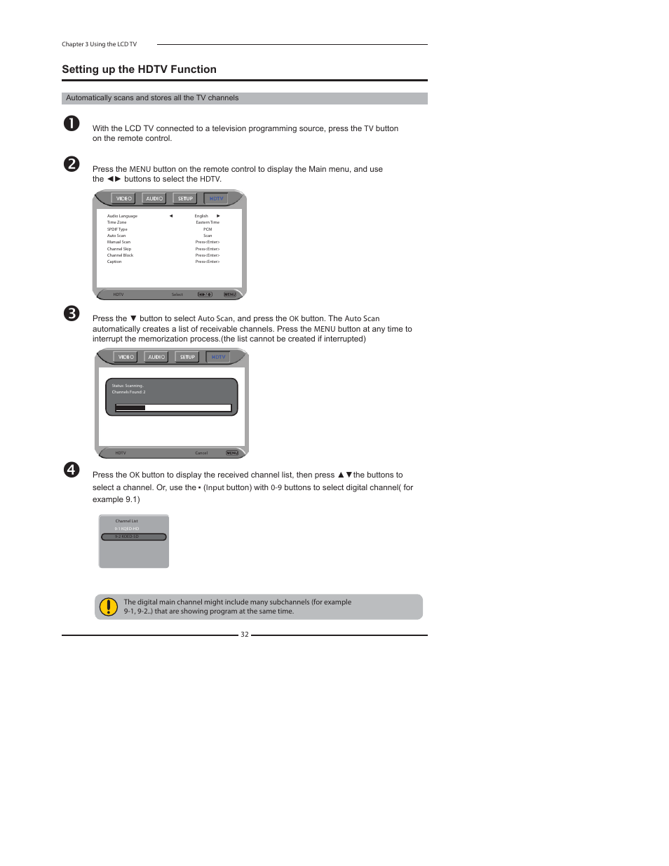 Setting up the hdtv function | Polaroid FLX-2602 User Manual | Page 33 / 58