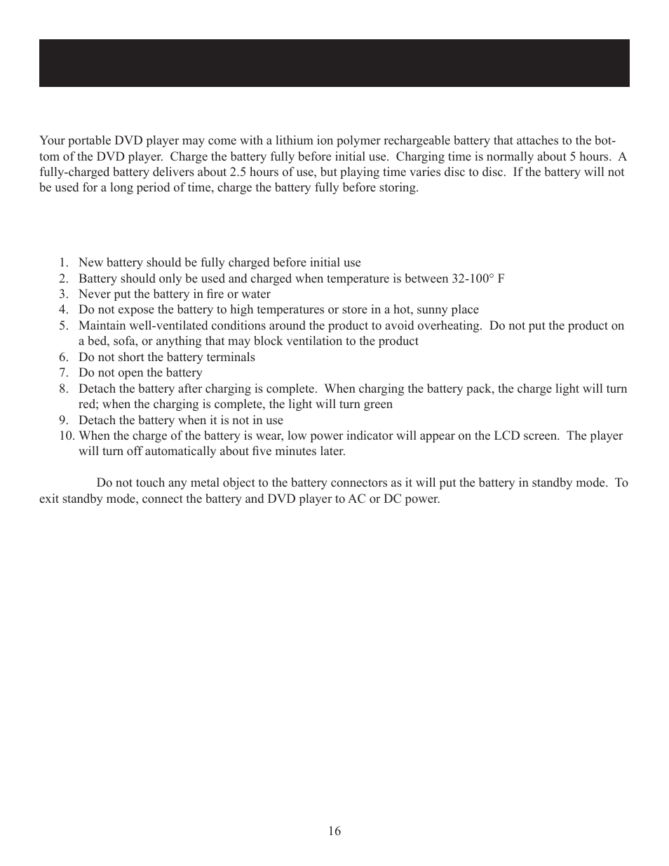 Rechargeable battery | Polaroid 20080421 User Manual | Page 16 / 28