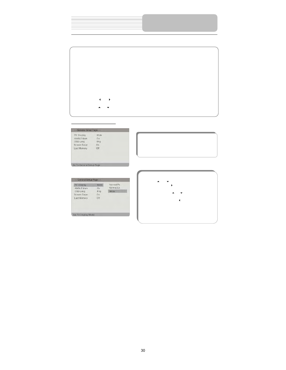 System setup | Polaroid PDX-0073 User Manual | Page 30 / 42