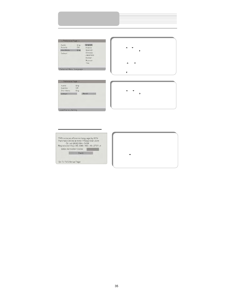 System setup | Polaroid PDX-0073 User Manual | Page 35 / 42