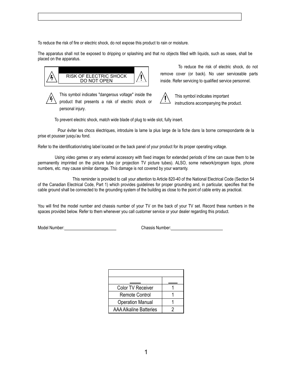 Warning, Instruction manual | Polaroid TDB-3000AR User Manual | Page 2 / 29