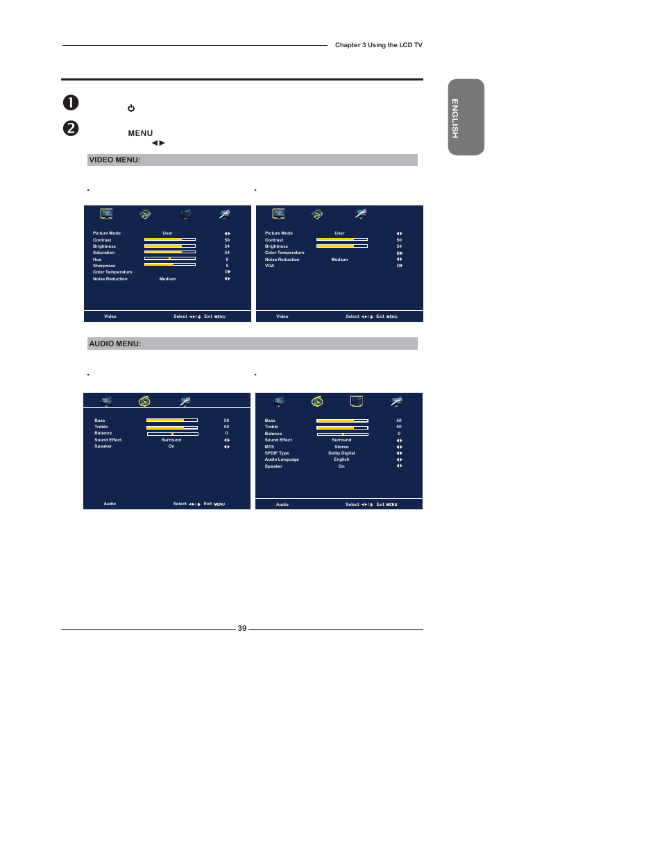 Operating the menu | Polaroid TDX-02610B User Manual | Page 41 / 73