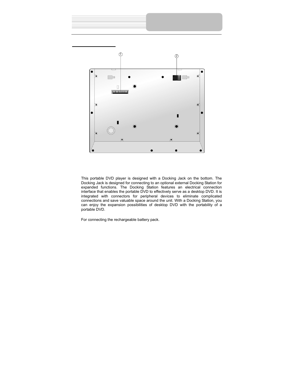 View of unit bottom | Polaroid PDU-1045 User Manual | Page 13 / 45