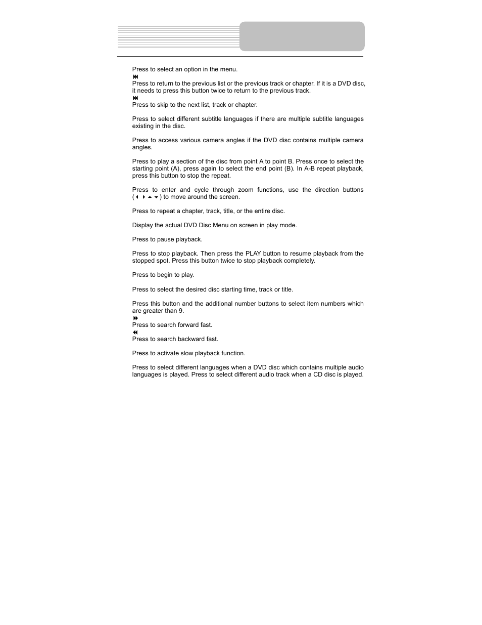Remote control | Polaroid PDU-1045 User Manual | Page 16 / 45