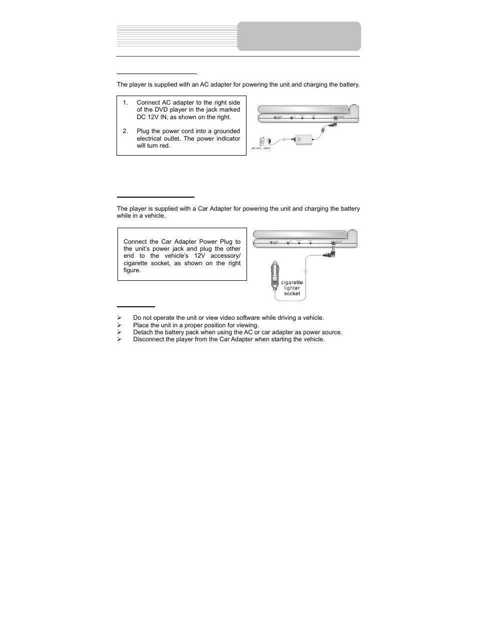 Power supply preparation | Polaroid PDU-1045 User Manual | Page 20 / 45