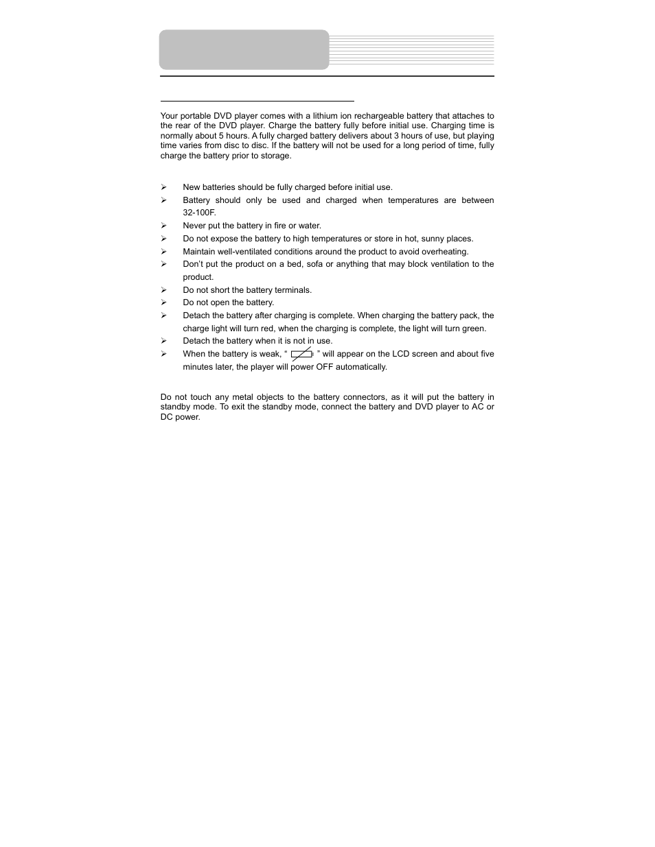 Rechargeable battery | Polaroid PDU-1045 User Manual | Page 21 / 45