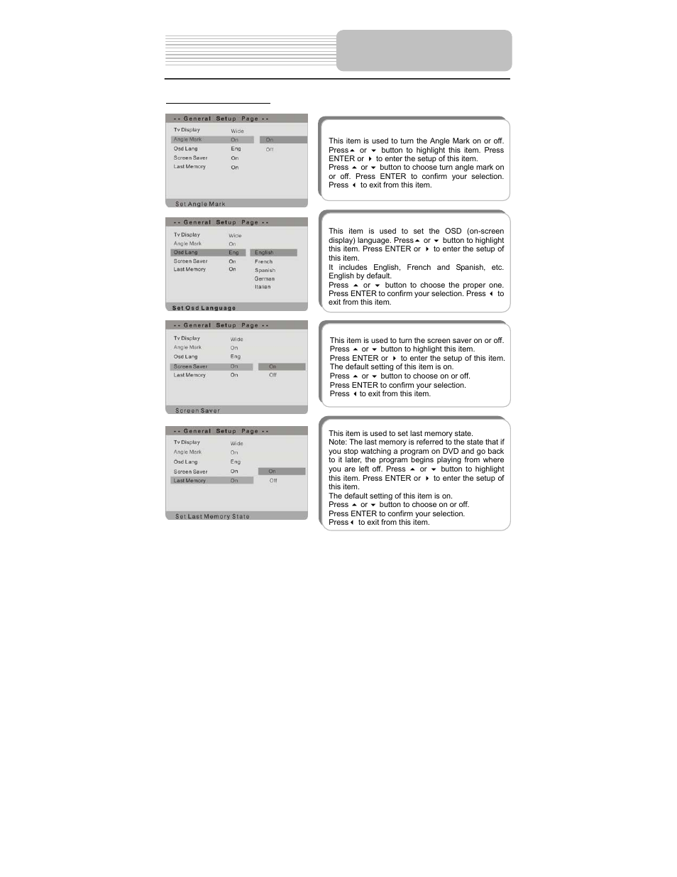 System setup | Polaroid PDU-1045 User Manual | Page 36 / 45