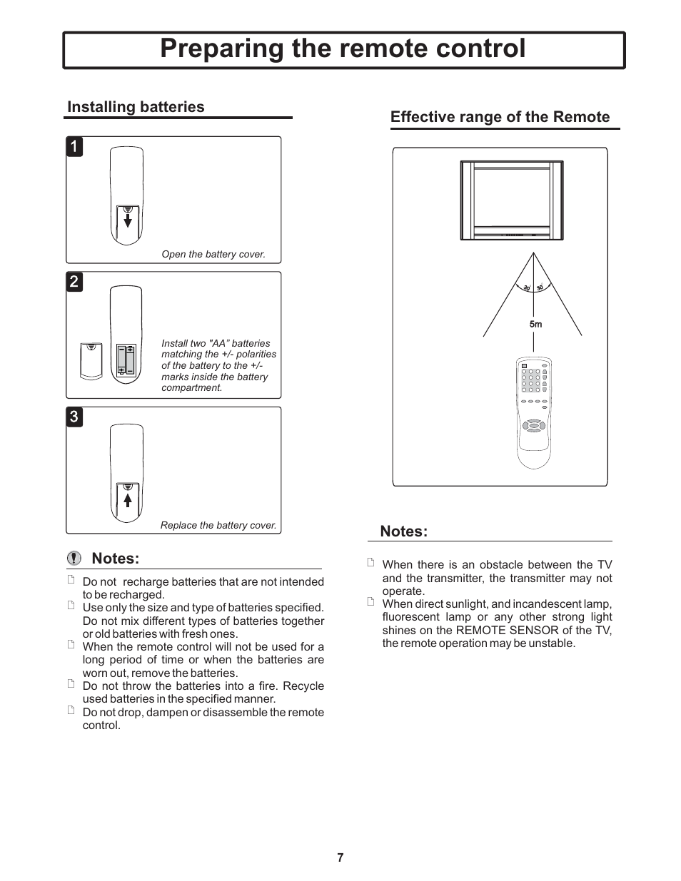 Preparing the remote control | Polaroid TTM-2401 User Manual | Page 8 / 28