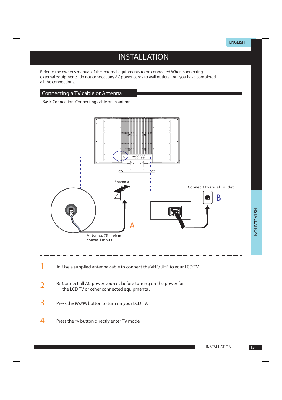 Installation | Polaroid FLA-1911B User Manual | Page 16 / 29