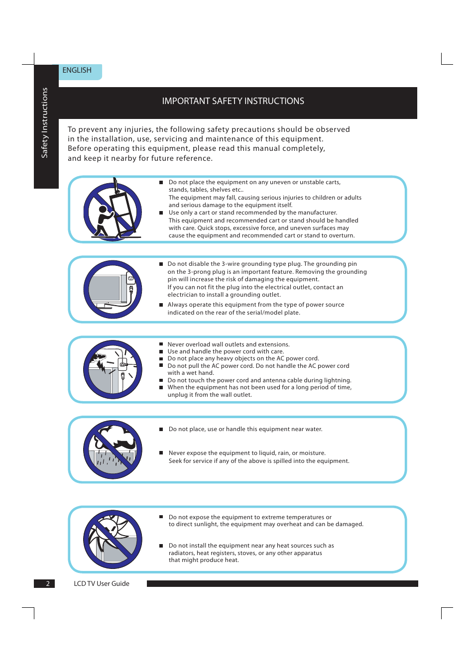 Important safety instructions | Polaroid FLA-1911B User Manual | Page 3 / 29
