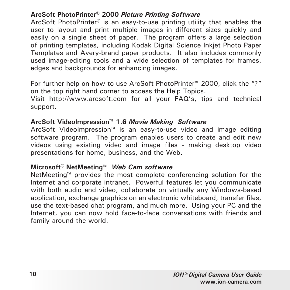 Polaroid ION User Manual | Page 10 / 51