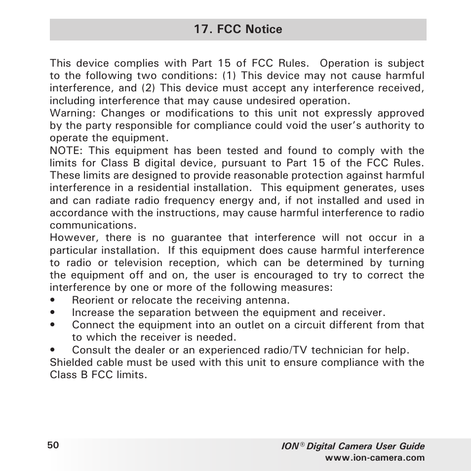 Polaroid ION User Manual | Page 50 / 51