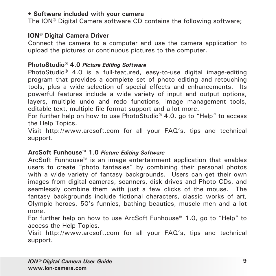 Polaroid ION User Manual | Page 9 / 51