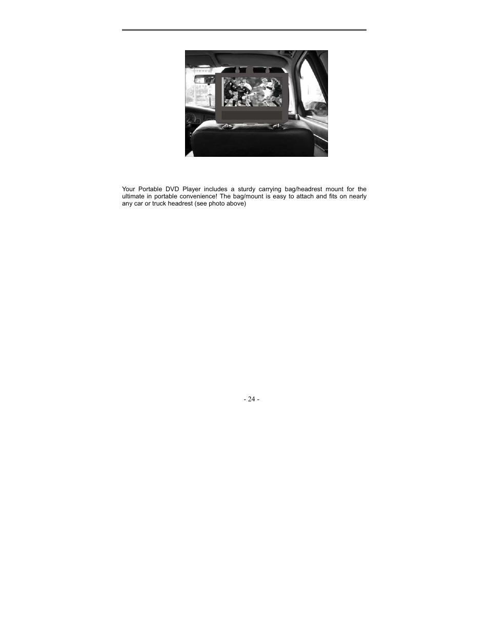 Car bag | Polaroid PDV-1008N User Manual | Page 24 / 27