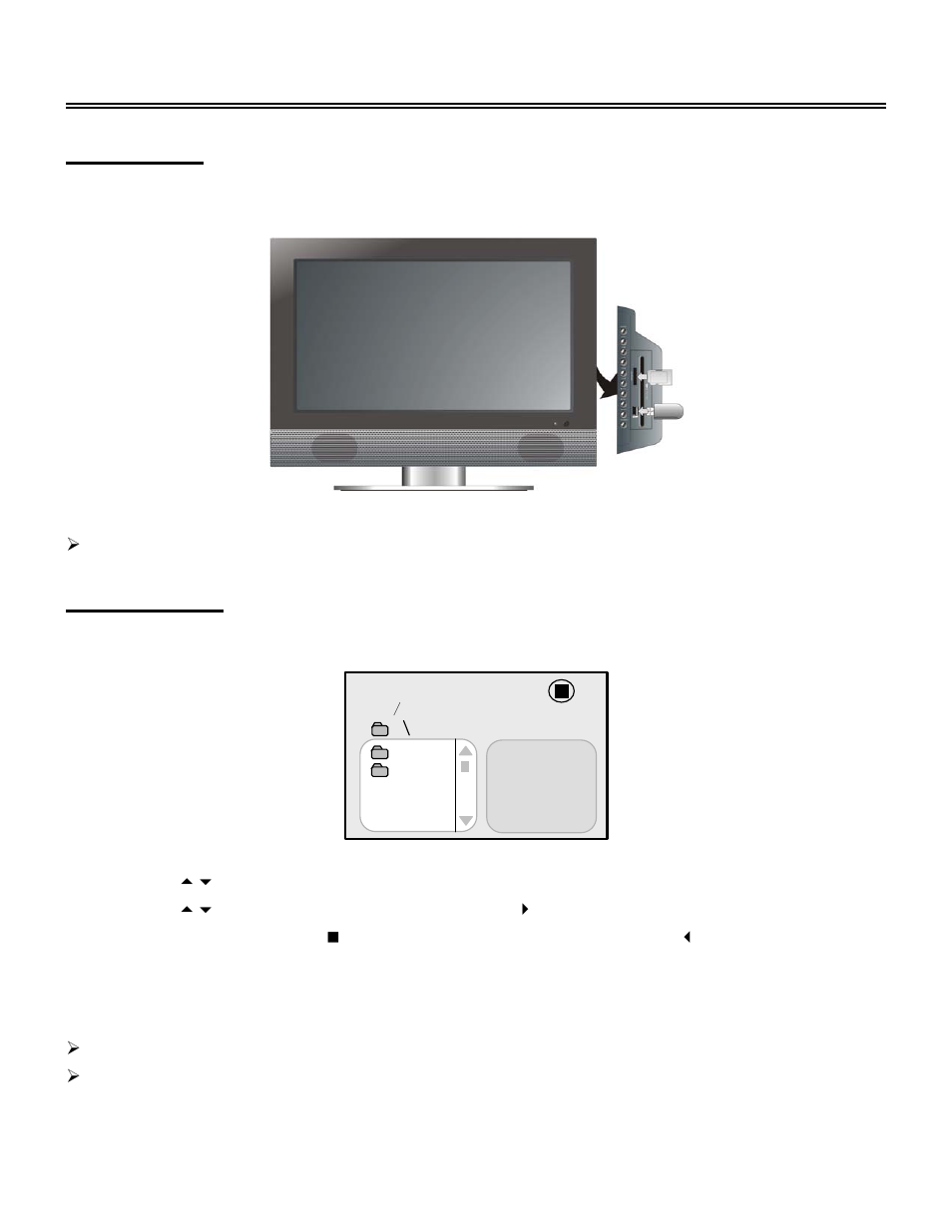 Usb and sd/ms/mmc card function, Preparation, File playback | Polaroid 20070918 User Manual | Page 36 / 48