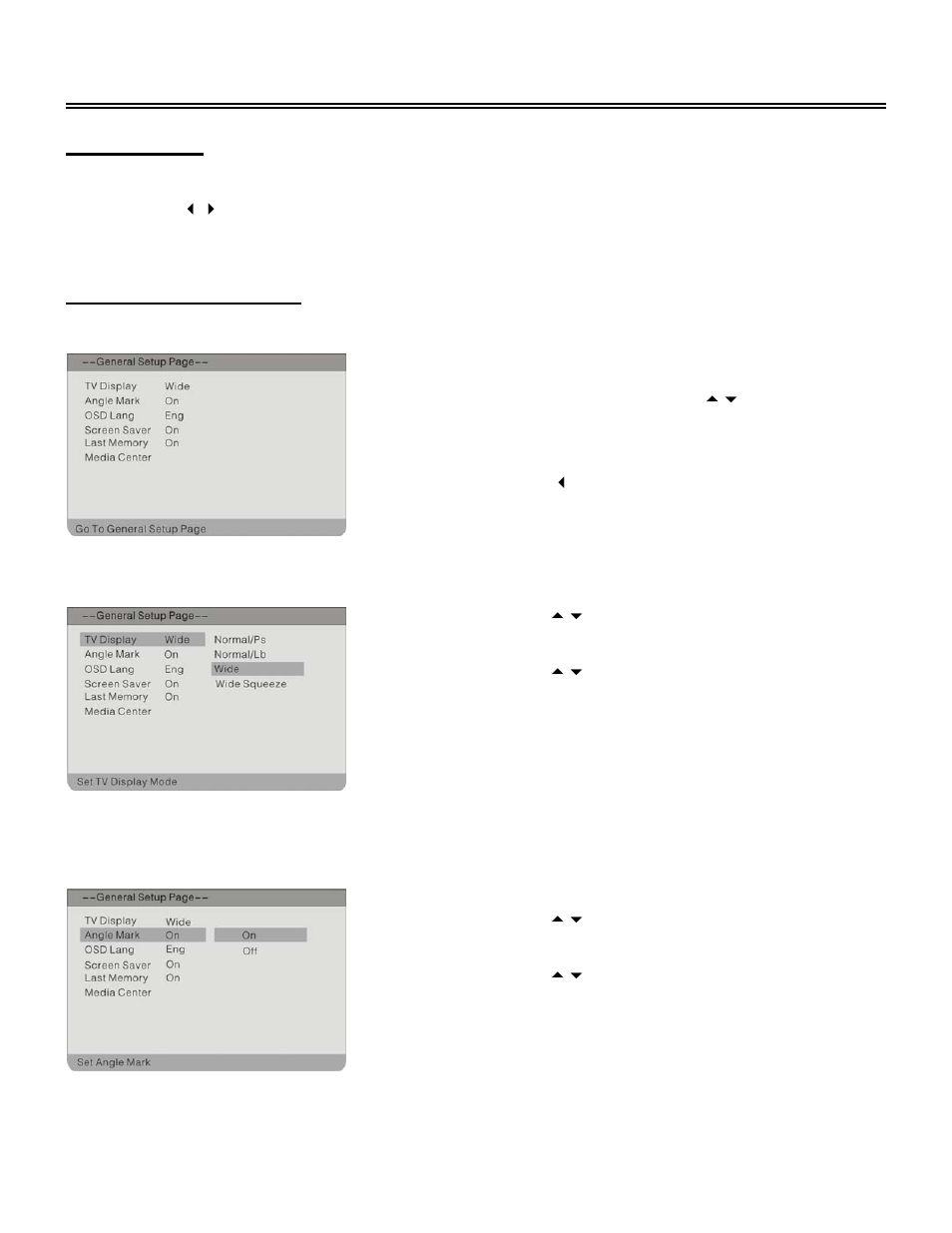 Dvd system setup, Preparation, General setup page | Polaroid 20070918 User Manual | Page 37 / 48