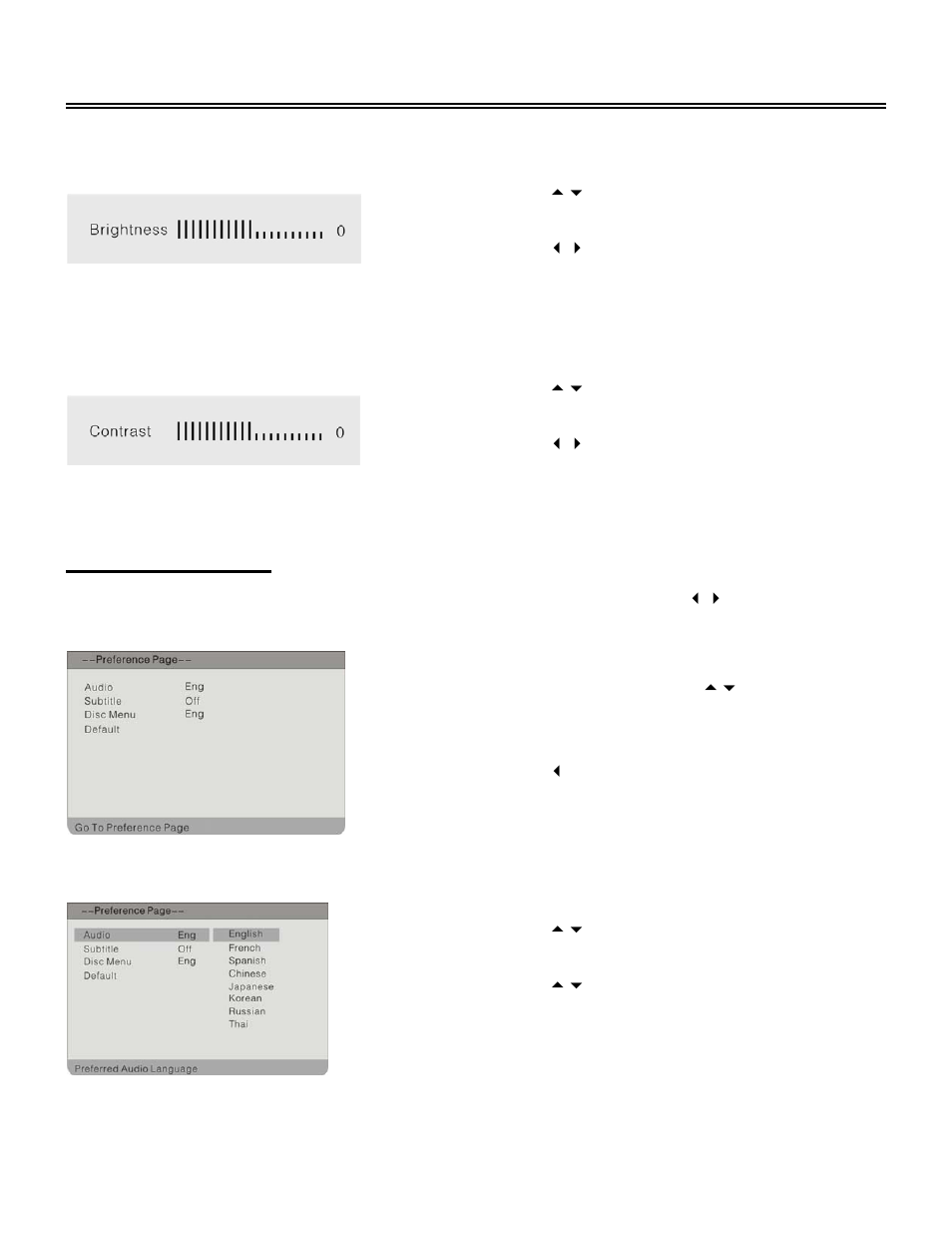 Dvd system setup, Preference setup | Polaroid 20070918 User Manual | Page 42 / 48