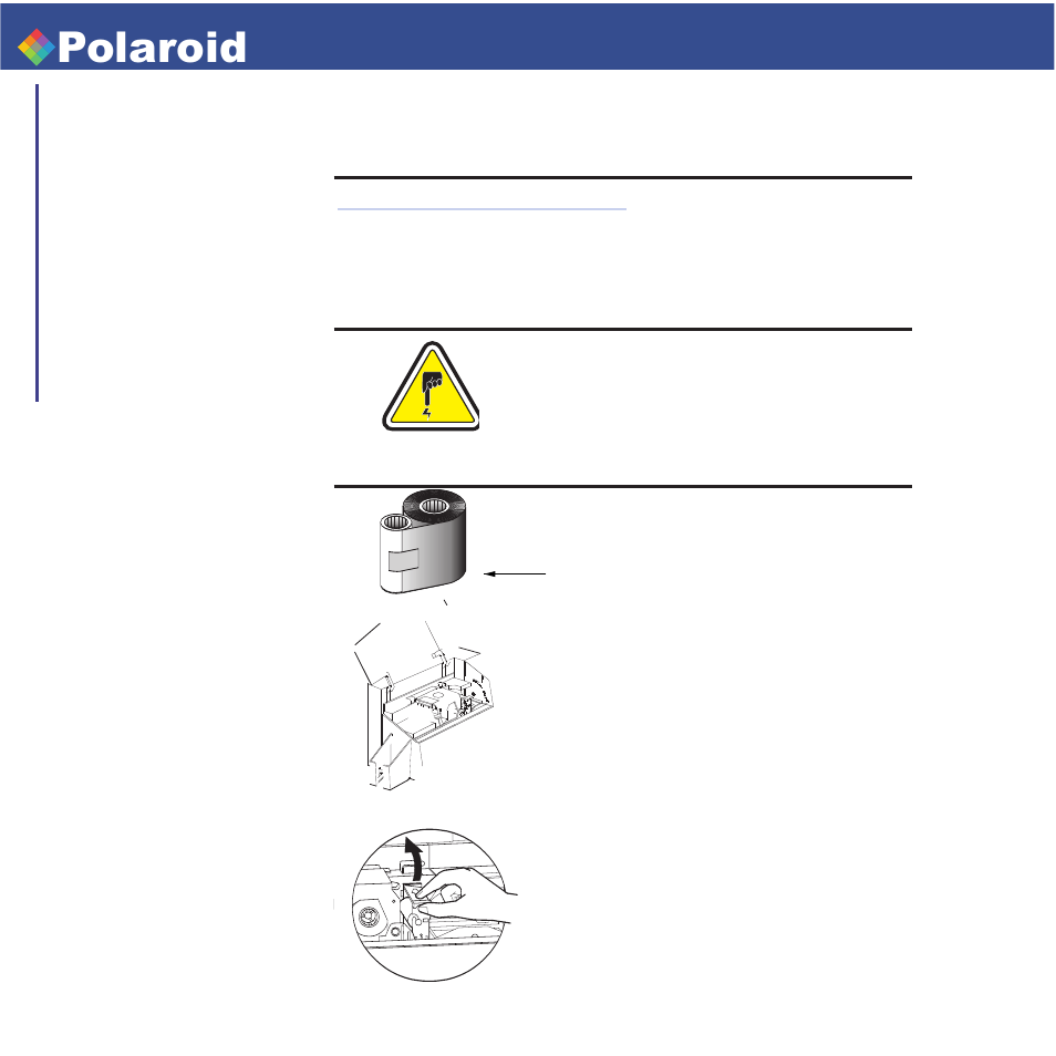 P100i, Polaroid, User’s manual | 2•2 loading ribbons | Polaroid P100i User Manual | Page 17 / 55