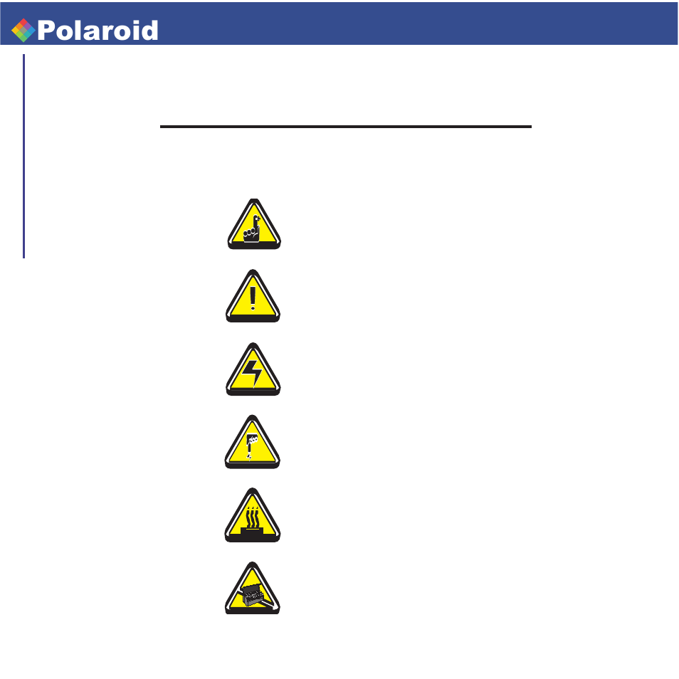 P100i, Polaroid, User’s manual | Polaroid P100i User Manual | Page 6 / 55