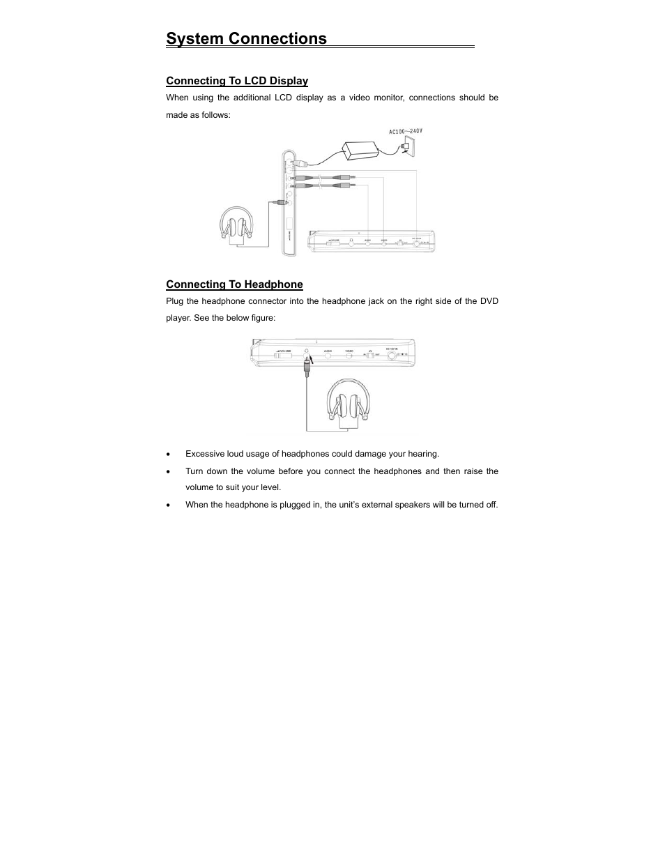 System connections | Polaroid PDV-523M2 User Manual | Page 15 / 41