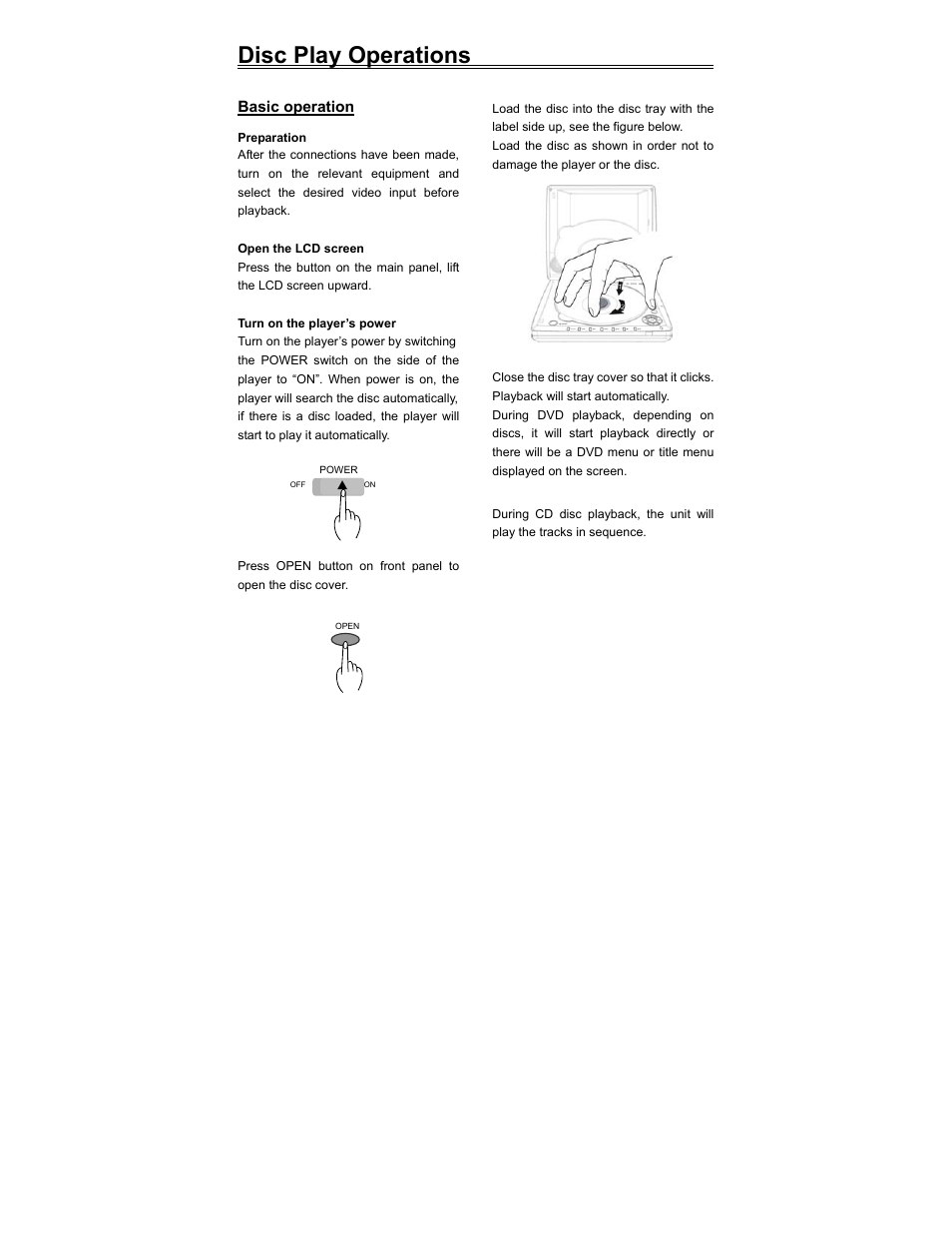 Disc play operations | Polaroid PDV-523M2 User Manual | Page 18 / 41