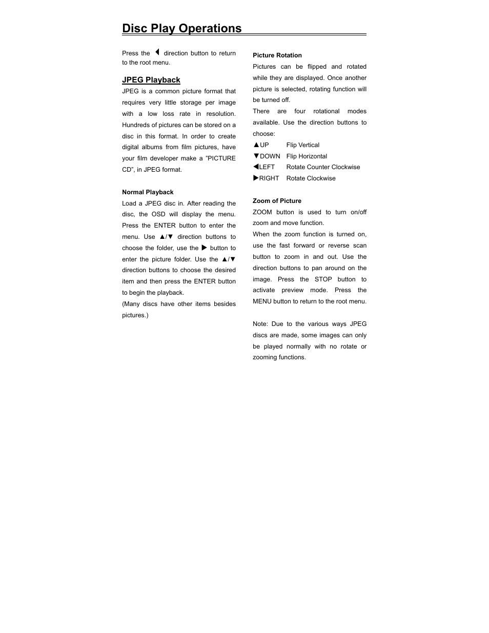 Disc play operations | Polaroid PDV-523M2 User Manual | Page 21 / 41