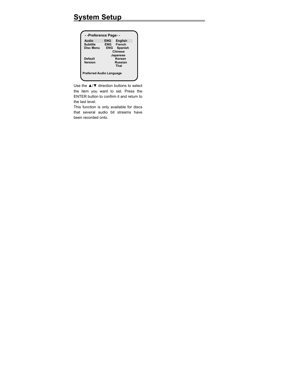 System setup | Polaroid PDV-523M2 User Manual | Page 28 / 41