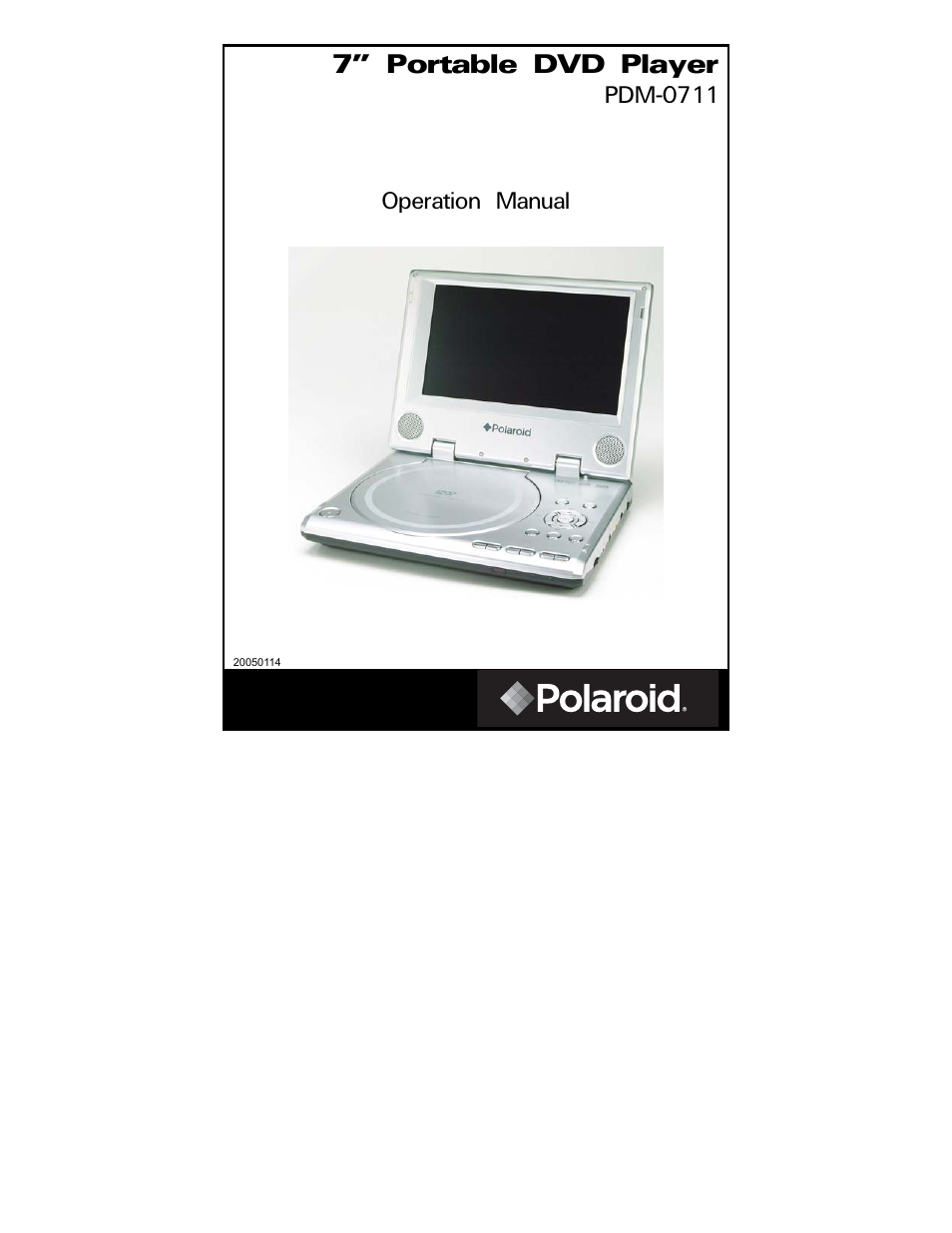 Polaroid PDM-0711 User Manual | 37 pages