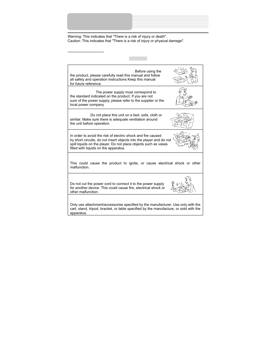 Safety instructions | Polaroid PDM-0711 User Manual | Page 2 / 37