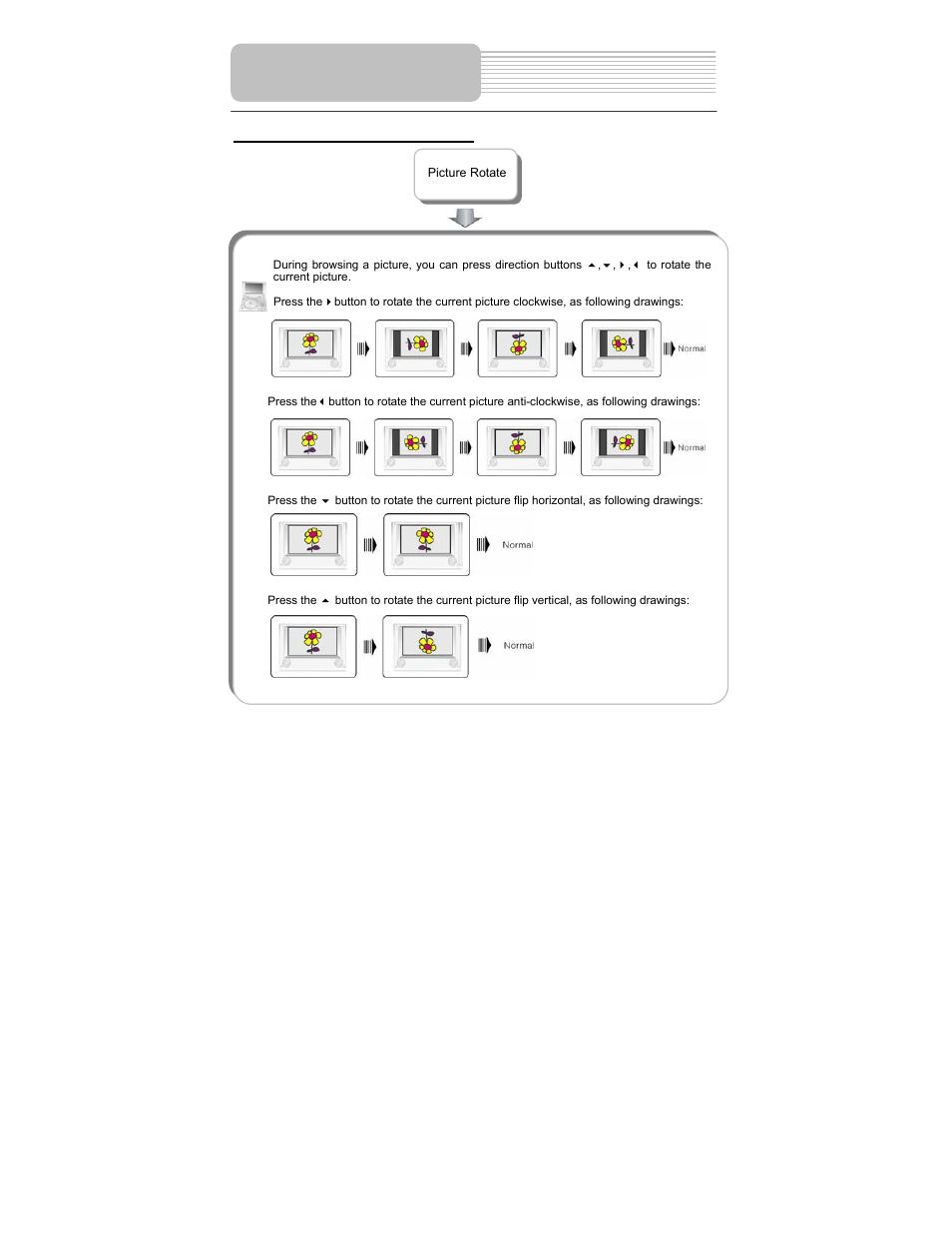 Playback operation | Polaroid PDM-0711 User Manual | Page 26 / 37