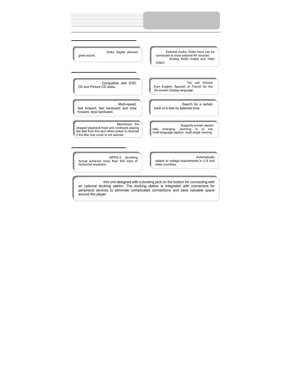 Features | Polaroid PDM-0711 User Manual | Page 7 / 37