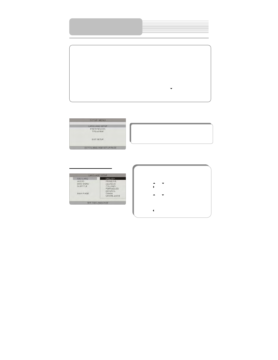 System setup | Polaroid PDM-8551 User Manual | Page 30 / 37