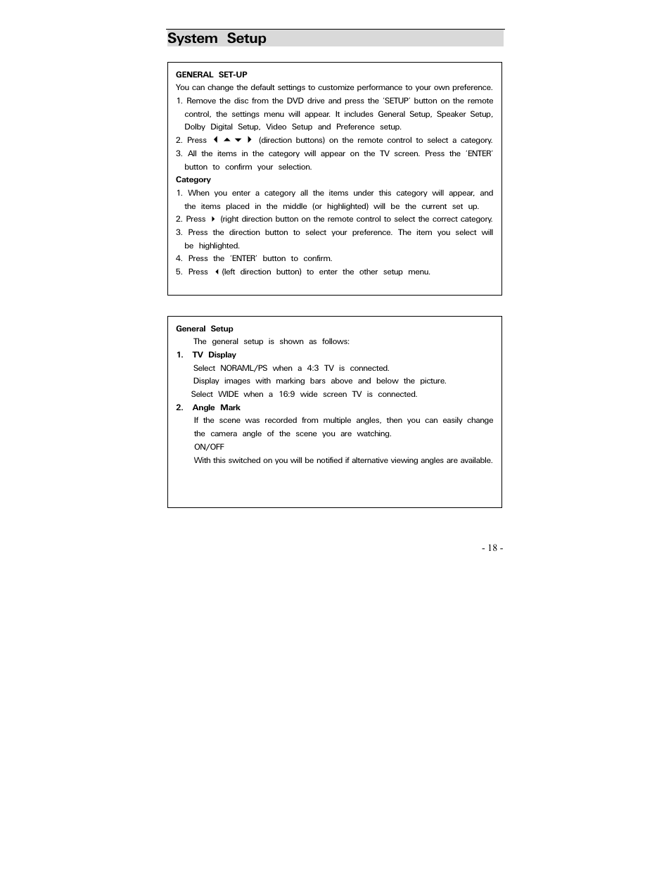 System setup | Polaroid PDV-0700 User Manual | Page 17 / 27