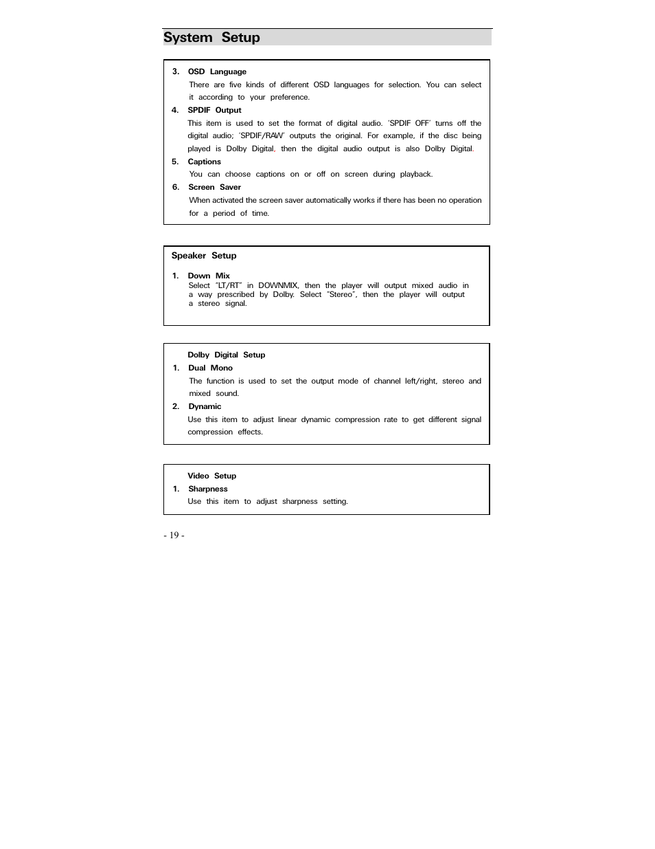 System setup | Polaroid PDV-0700 User Manual | Page 18 / 27
