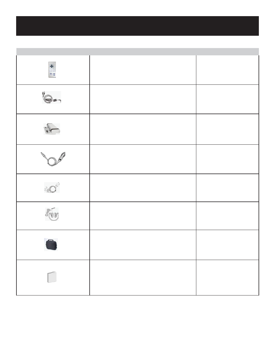 Accessories | Polaroid PDM-8553M User Manual | Page 6 / 31