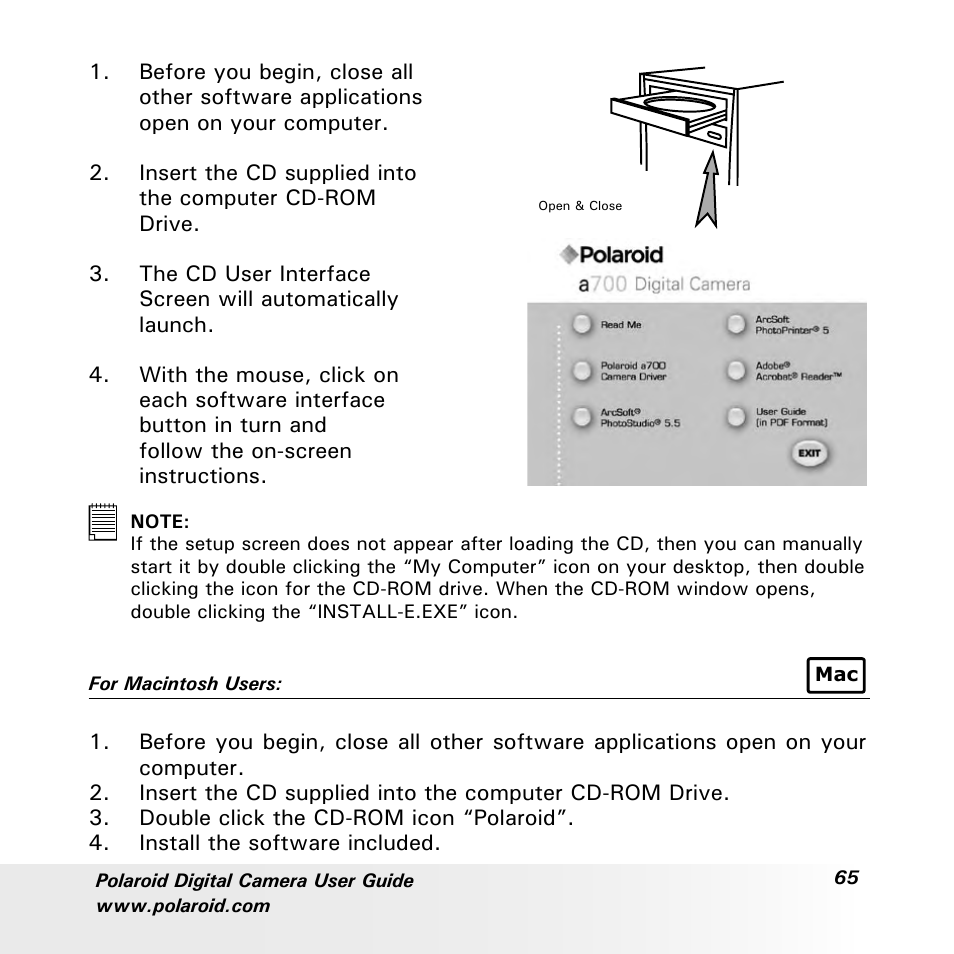 Polaroid a700 User Manual | Page 65 / 84