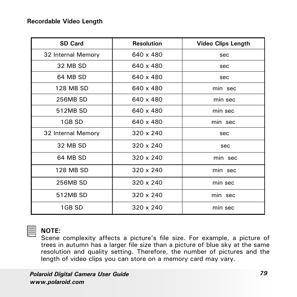 Polaroid a700 User Manual | Page 79 / 84