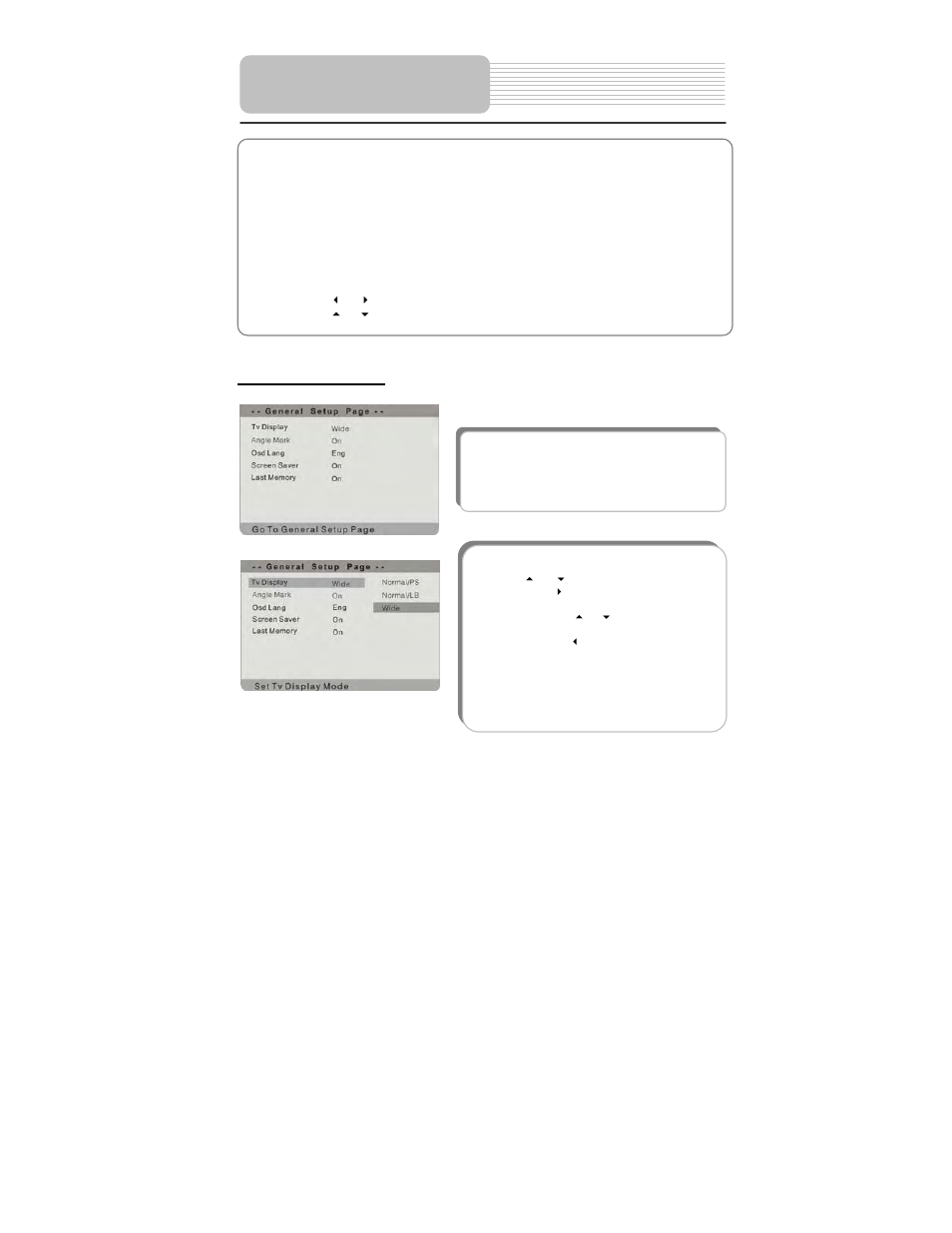 System setup | Polaroid PDM-0743LA User Manual | Page 30 / 40