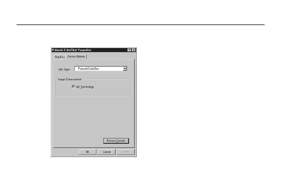 Device options tab, Device options tab configure the driver (cont.) | Polaroid ColorShot Printer User Manual | Page 53 / 90