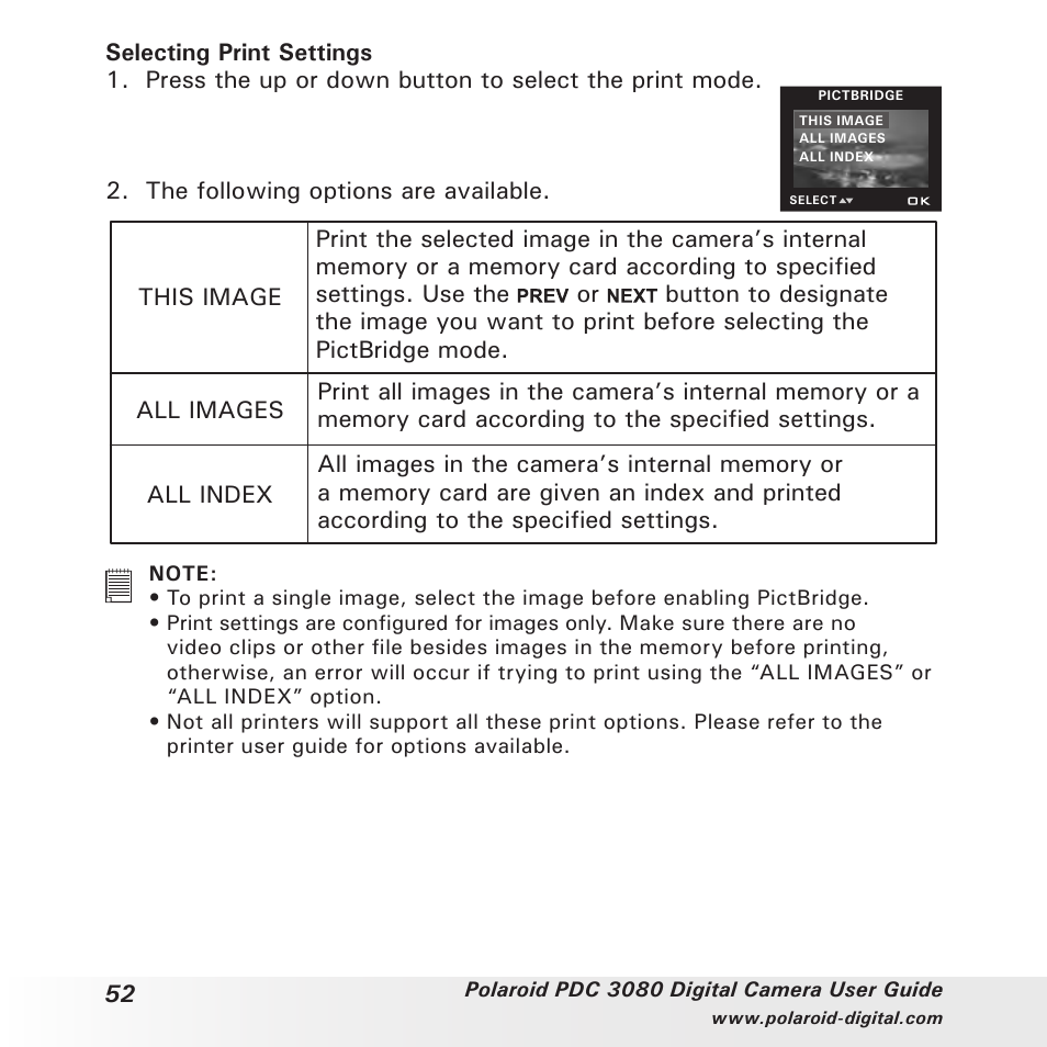 Polaroid PDC3080 User Manual | Page 52 / 90