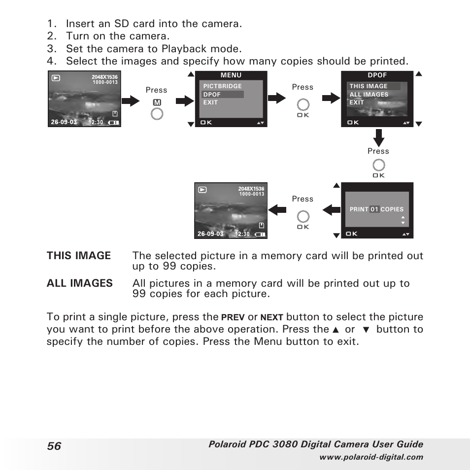 Polaroid PDC3080 User Manual | Page 56 / 90