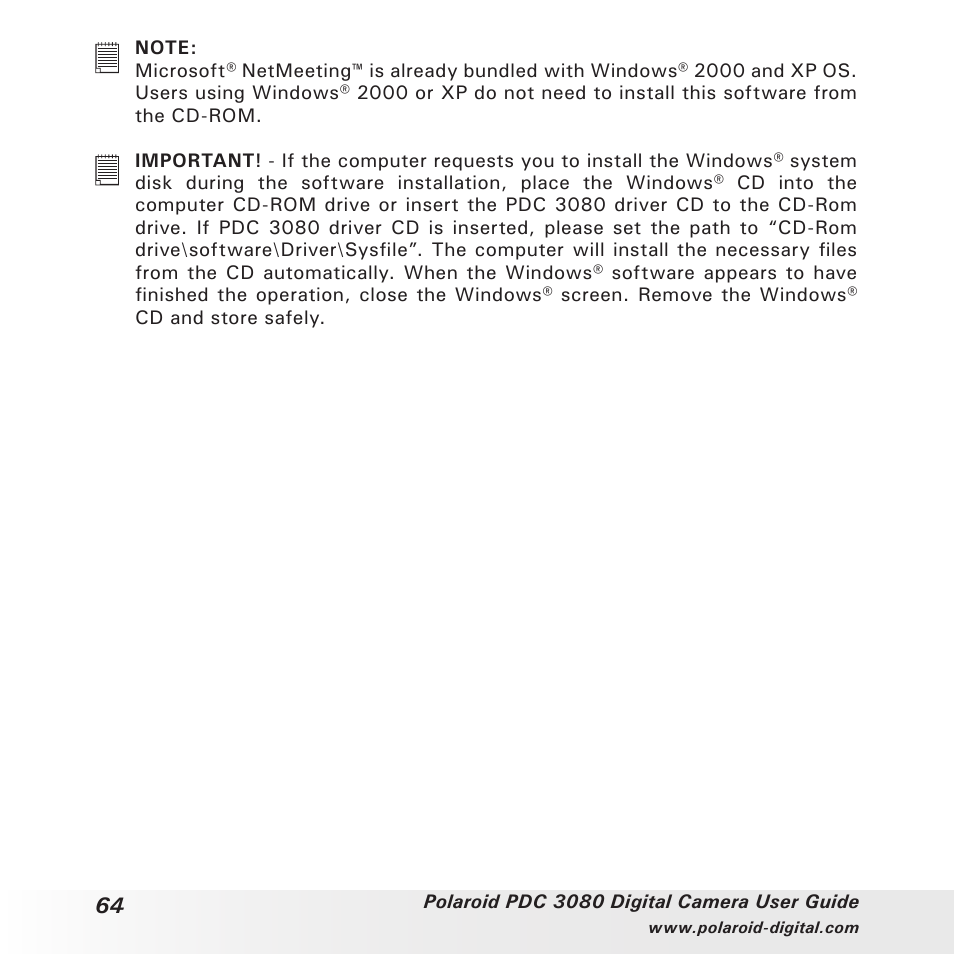 Polaroid PDC3080 User Manual | Page 64 / 90